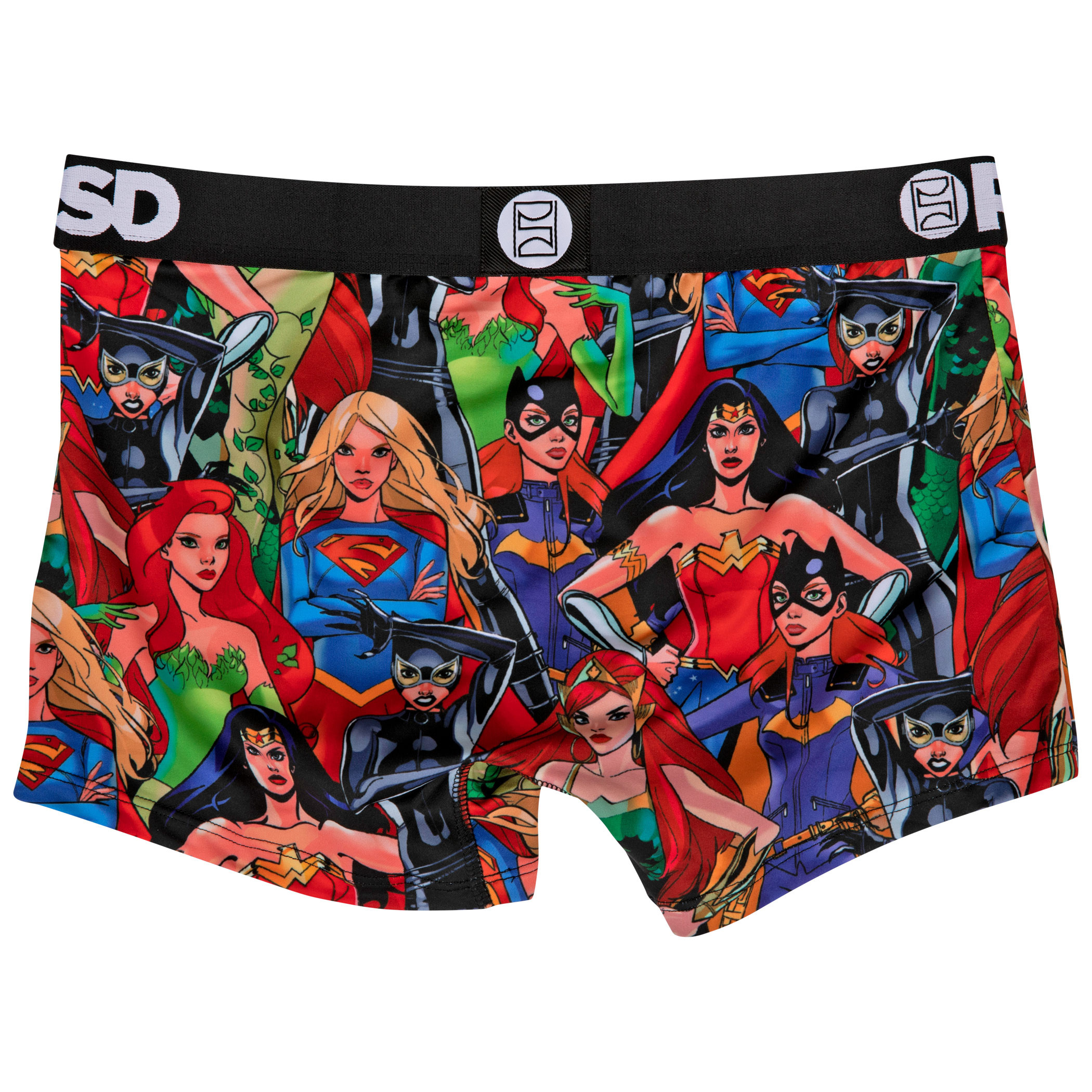 DC Girl Squad Team Up Shot Microfiber Boy Shorts Underwear